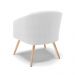 Poltrona Decorativa Pé Palito Natural Kit 2 Stella Bouclê Off White D03 - D'Rossi