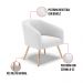 Poltrona Decorativa Pé Palito Natural Kit 2 Stella Bouclê Off White D03 - D'Rossi