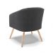 Poltrona Decorativa Pé Palito Natural Stella Bouclê Grafite D03 - D'Rossi