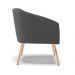 Poltrona Decorativa Pé Palito Natural Stella Bouclê Grafite D03 - D'Rossi