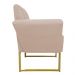 Poltrona Dora Suede Base Metálica Dourado D'Rossi