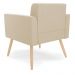 Poltrona Elisa Suede Pés Palito Natural - D'Rossi
