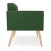 Poltrona Elisa Suede Verde Pés Palito Natural - D'Rossi