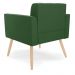 Poltrona Elisa Suede Verde Pés Palito Natural - D'Rossi