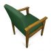 Poltrona Eloisa Suede Verde Base de Madeira Castanho - D'Rossi