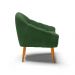 Poltrona Giovana Suede Verde Pés Palito Castanho - D'Rossi