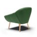 Poltrona Giovana Suede Verde Pés Palito Natural - D'Rossi