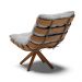 Poltrona Giratória Costela Suede Cinza Base Madeira MA25 - D'Rossi