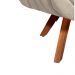 Poltrona Giratória Giovana Suede Bege Base Madeira MM30 D'Rossi