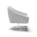 Poltrona Giratória Giovana Suede Cinza Base Cromada - D'Rossi