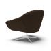 Poltrona Giratória Giovana Suede Marrom Base Cromada - D'Rossi