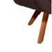 Poltrona Giratória Giovana Suede Marrom Base Madeira MM30 D'Rossi