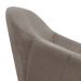 Poltrona Giratória Giovana Suede Marrom Rato Base Madeira MM30 D'Rossi