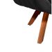 Poltrona Giratória Giovana Suede Preto Base Madeira MM30 D'Rossi