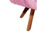 Poltrona Giratória Giovana Suede Rosa Bebê Base Madeira MM30 D'Rossi