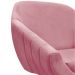 Poltrona Giratória Giovana Suede Rose Base Madeira MM30 D'Rossi