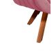 Poltrona Giratória Giovana Suede Rose Base Madeira MM30 D'Rossi