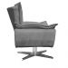 Poltrona Giratória Opala Suede Grafite Base Estrela Cromada D'Rossi