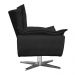 Poltrona Giratória Opala Suede Preto Base Estrela Cromada D'Rossi