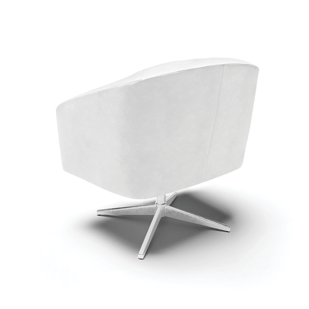 Poltrona Giratória Stella Corano Base Cromada - D'Rossi