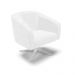 Poltrona Giratória Stella Corano Branco Base Cromada - D'Rossi