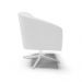 Poltrona Giratória Stella Corano Branco Base Cromada - D'Rossi