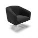 Poltrona Giratória Stella Suede Preto Base Cromada - D'Rossi