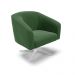 Poltrona Giratória Stella Suede Verde Base Cromada - D'Rossi
