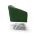 Poltrona Giratória Stella Suede Verde Base Cromada - D'Rossi