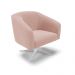 Poltrona Giratória Stella Veludo Rosê Base Cromada - D'Rossi