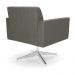 Poltrona Giratória Viena Gomada Suede Grafite Base Cromada - D'Rossi