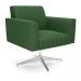 Poltrona Giratória Viena Gomada Suede Verde Base Cromada - D'Rossi