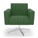 Poltrona Giratória Viena Gomada Suede Verde Base Cromada - D'Rossi
