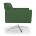 Poltrona Giratória Viena Gomada Suede Verde Base Cromada - D'Rossi