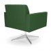 Poltrona Giratória Viena Gomada Suede Verde Base Cromada - D'Rossi