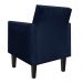 Poltrona Jade Suede Azul Marinho Pés Chanfrado Tabaco D'Rossi