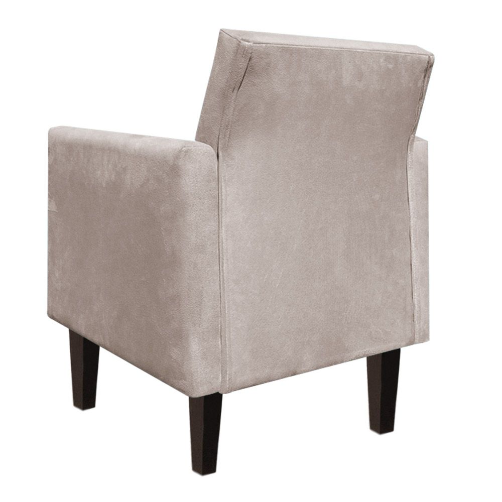 Poltrona Jade Suede Pés Chanfrado Tabaco D'Rossi