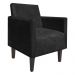 Poltrona Jade Suede Preto Pés Chanfrado Tabaco D'Rossi