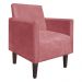 Poltrona Jade Suede Rose Pés Chanfrado Tabaco Tabaco D'Rossi