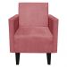 Poltrona Jade Suede Rose Pés Chanfrado Tabaco Tabaco D'Rossi