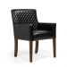 Poltrona Joy Bright Black B-159 Base de Madeira - D'Rossi