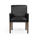 Poltrona Joy Bright Black B-159 Base de Madeira - D'Rossi