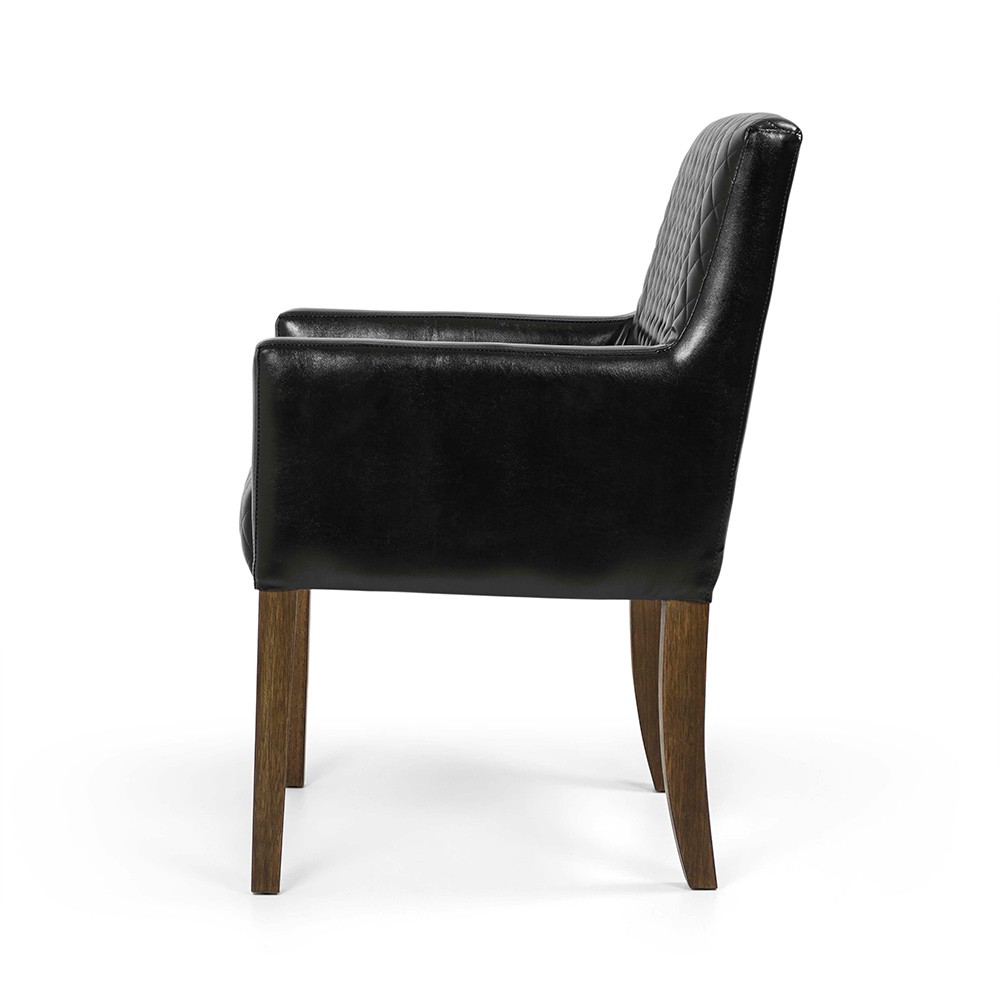 Poltrona Joy Bright Black B-159 Base de Madeira - D'Rossi