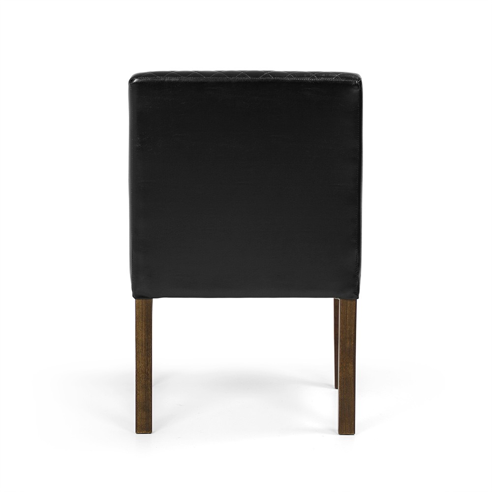 Poltrona Joy Bright Black B-159 Base de Madeira - D'Rossi