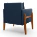 Poltrona Lana Suede Azul Marinho Base de Madeira - D'Rossi