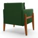 Poltrona Lana Suede Verde Base de Madeira - D'Rossi