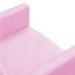 Poltrona Larissa Suede Rosa Bebê Pés Palito Castanho D'Rossi