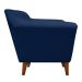 Poltrona Lorena Suede Azul Marinho Pés Chanfrado - D'Rossi