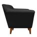 Poltrona Lorena Suede Preto Pés Chanfrado - D'Rossi