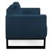 Poltrona Luisa Suede Azul Marinho Base Industrial Metálica Preto - D'Rossi